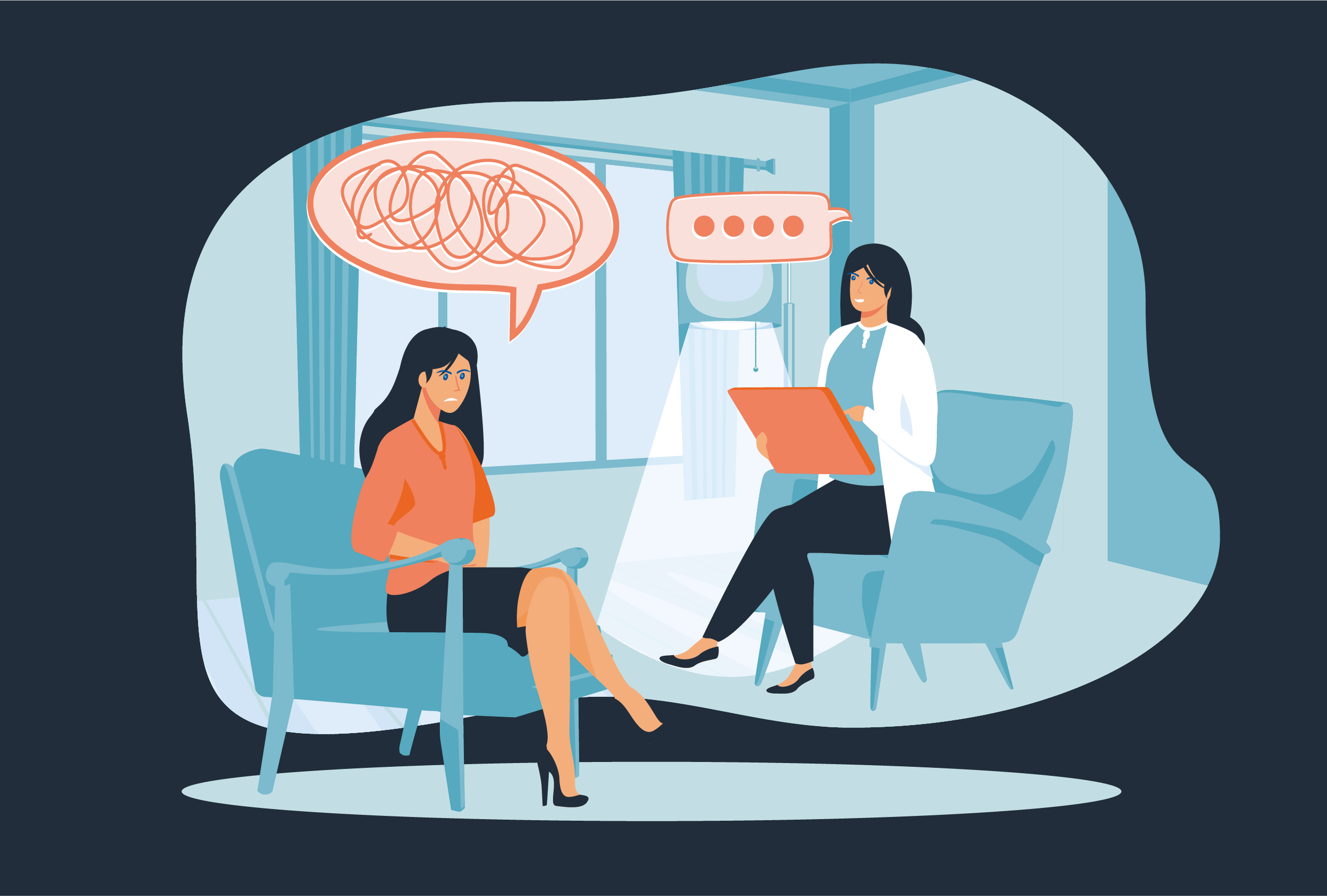 Kobieta w gabinecie psychologicznym