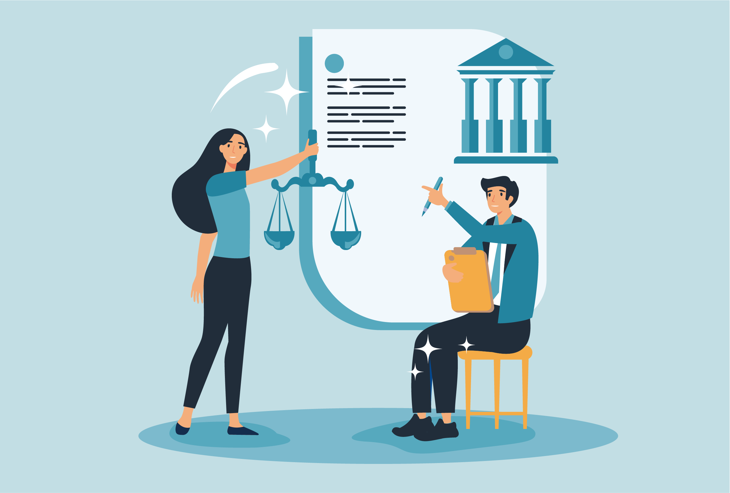 Kobieta i mężczyzna na straży prawa