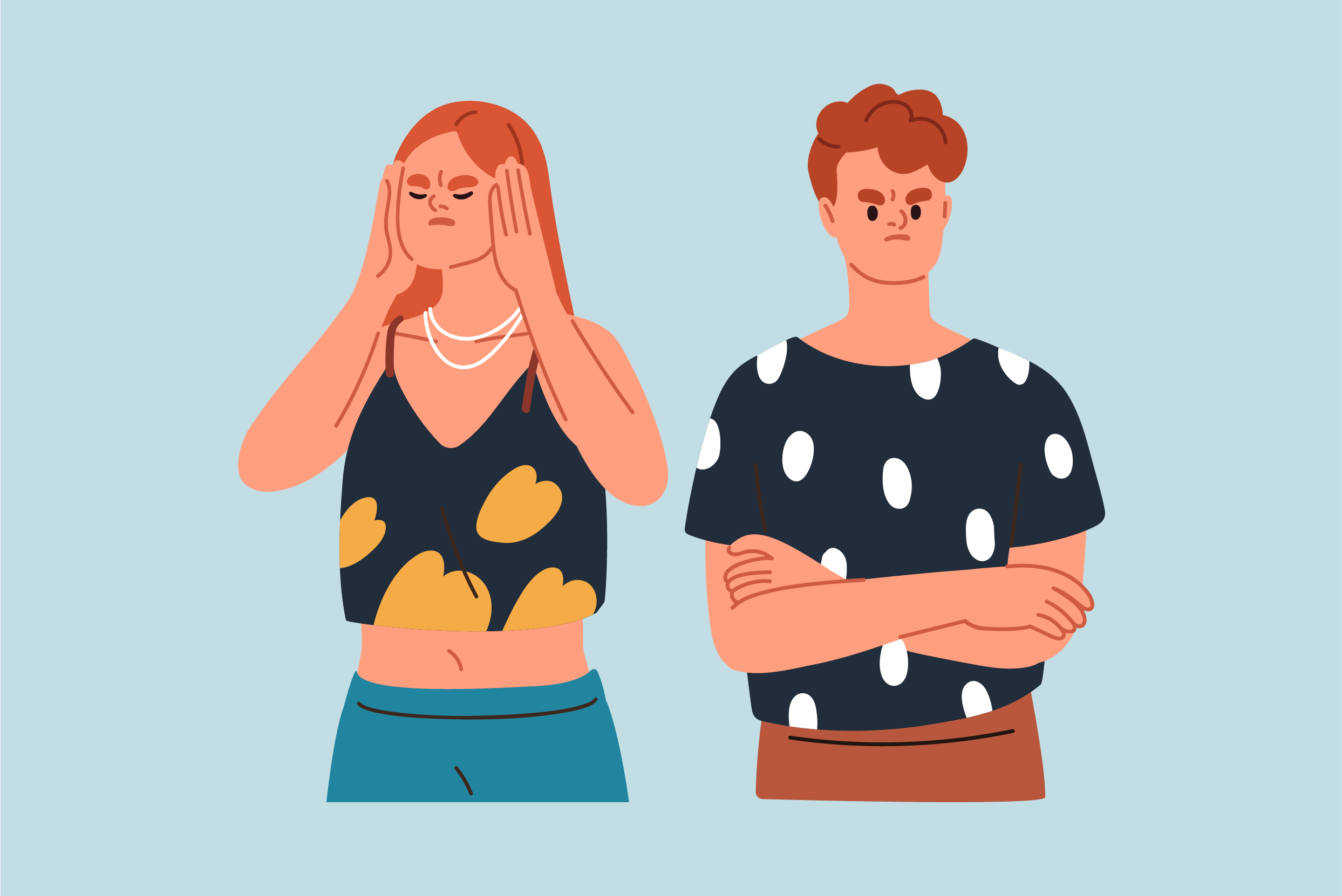 Para w konflikcie, gdzie występuje szantaż emocjonalny