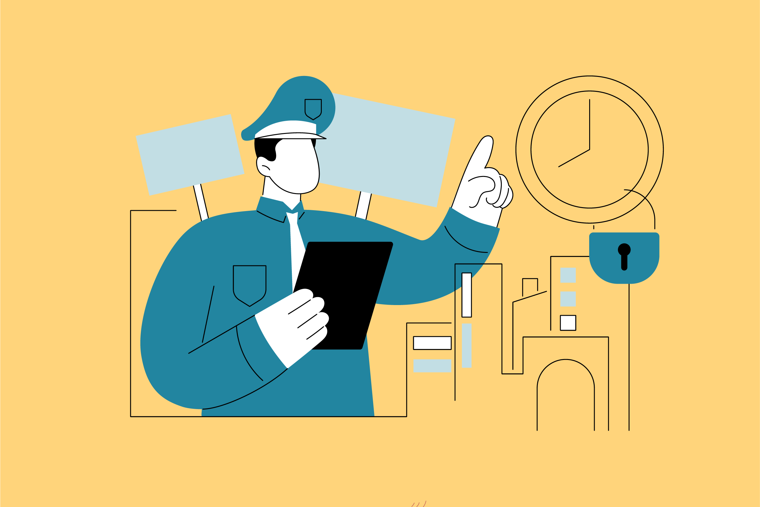 Policjant wydający nakazy