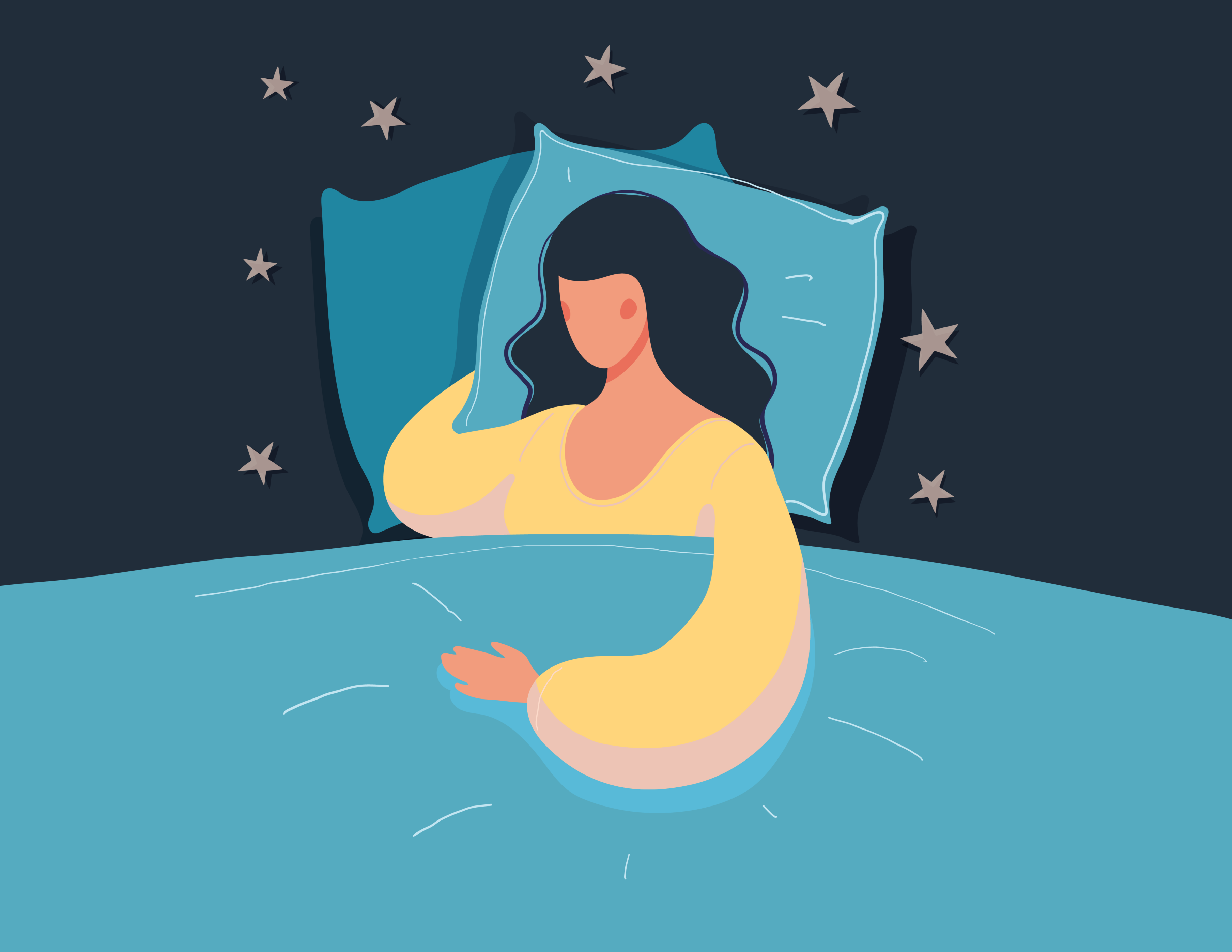 osoba śpiąca w łóżku