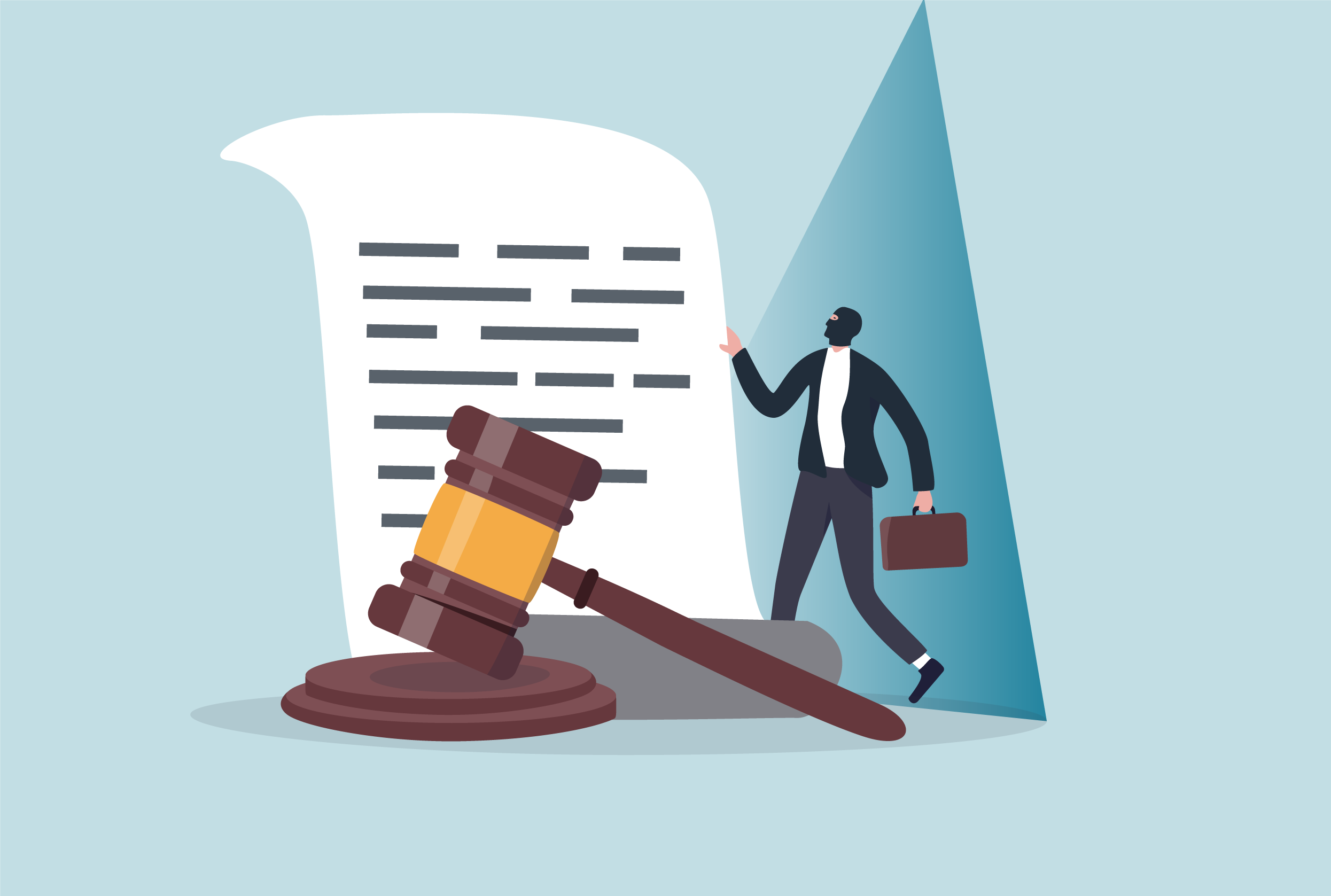 Przestępca trzymający testament