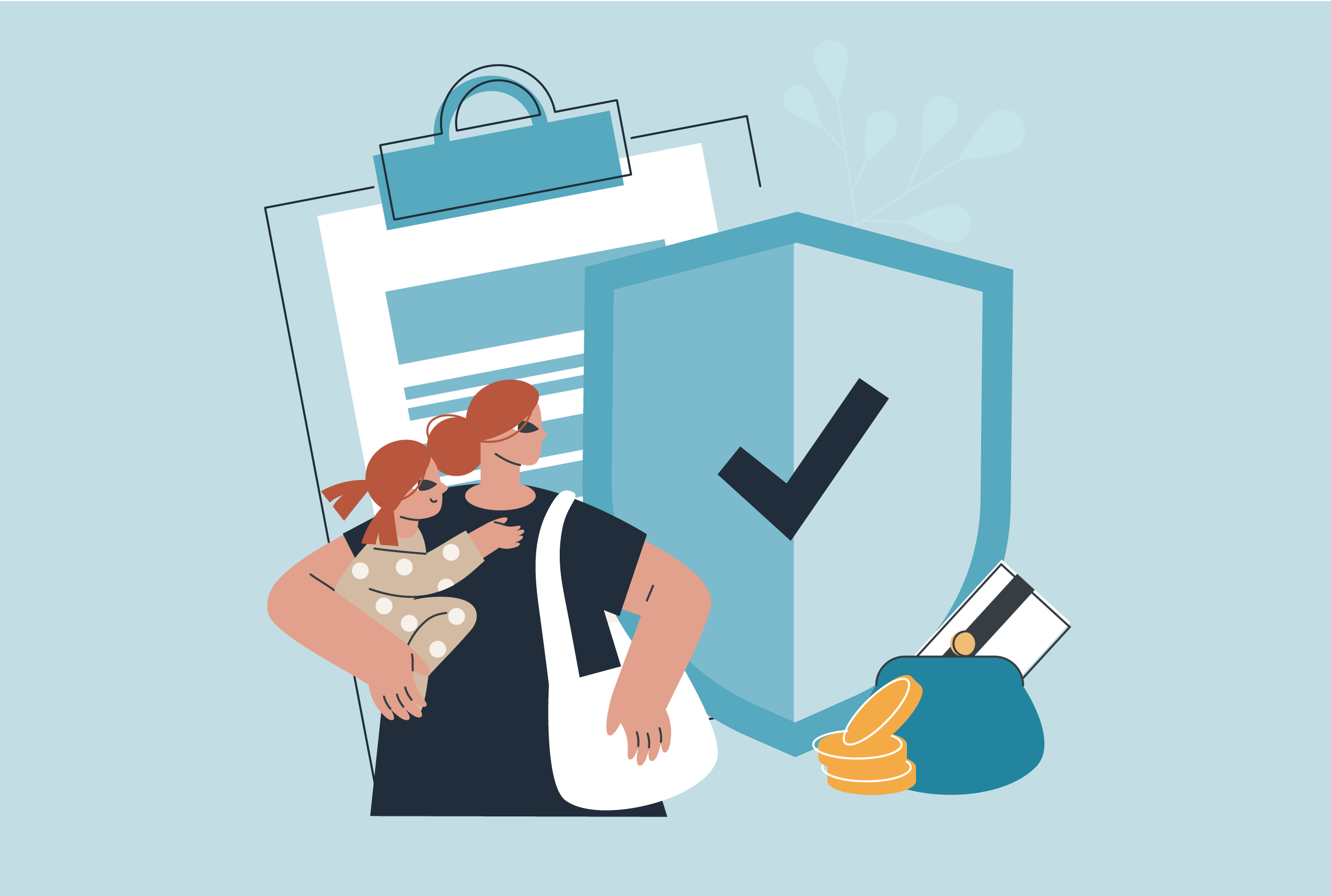 Kobieta z dzieckiem składająca wniosek o alimenty